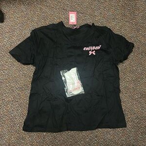 edikted black tee and socks